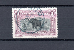 Belgium Congo 1894 Old 1 Fr. Elephant Stamp (Michel 18) Nice Used - 1884-1894