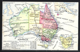 AK Canberra, Landkarte Australiens  - Autres & Non Classés