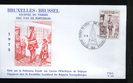 1765 - FDC - Dag Van De Postzegel - Stempel: Bruxelles - Brussel - 1971-1980