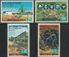 BOTSWANA 1970  -  DEVELOPING BOTSWANA. DIAMOND MINE AND COPPER-NICKEL MINING   4v - Botswana (1966-...)