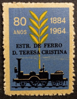 BRAZIL CINDERELLA  STAMP - 1964   LOCOMOTIVE - TRAIN - STEAM LOCOMOTIVE - Nuevos