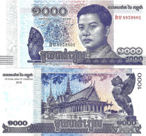 Cambodia 1000 Riels 2016 P-67 UNC - Cambodge