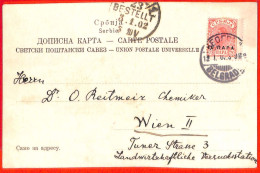 Aa1622 - SERBIA - POSTAL HISTORY -  POSTCARD To Wien AUSTRIA   1902 - Serbien