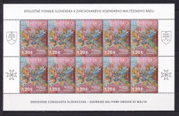 SLOVAKIA-2023-ISSUE WITH MALTA-SHEET MNH. - Ungebraucht