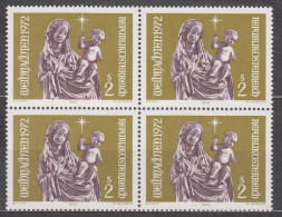 1972 , Mi 1405 ** (1) -  4er Block Postfrisch - Weihnachten - Lettres & Documents