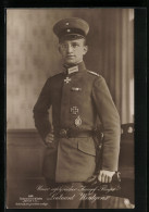 Foto-AK Sanke Nr. 392: Leutnant Wintgens In Uniform Mit Pour Le Merite Orden, Flugzeugpilot Im 1. WK  - 1914-1918: 1. Weltkrieg