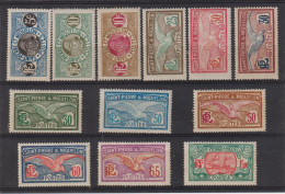 Saint Pierre Et Miquelon 1922-28 Série Courante 107-117A, 12 Val * Charnière MH - Unused Stamps