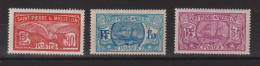 Saint Pierre Et Miquelon 1930 Série Courante 129-131, 3 Val ** MNH - Nuevos