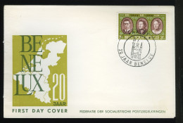 1306 - FDC - 20 Jaar Benelux - Stempel: Aalst - 1961-1970