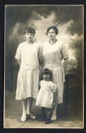 Carte Photo 1922 - Portrait Sourvenir De 3 Soeurs, 17 / 15 Et 3 Ans - Voir Scan - Groupes D'enfants & Familles