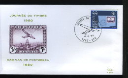 1970 - FDC - Dag Van De Postzegel - Vliegtuig - Stempel: Spa - 1971-1980