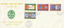 Seychelles Cover FDC - 1974 - Universal Postal Union UPU - Seychelles (...-1976)