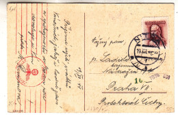 Slovaquie - Carte Postale De 1944 - Oblit Nitra - Exp Vers Praha -  Avec Censure - - Covers & Documents