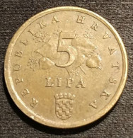 CROATIE - CROATIA - 5 LIPA 1997 ( Hrast Luznjak ) - KM 5 - Croatia