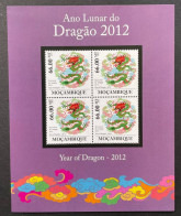 MOZAMBIQUE 2011 - NEUF**/MNH - LUXE - BLOC FEUILLET Mi 5245 - YT 4506 - Année Du Dragon Year Of Dragon CHINESE CALENDAR - Astrologia