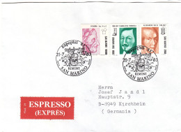 Saint Marin - Lettre Exprès De 1983 - Oblit San Marino - Exp Vers Kirchheim - Cachet De Mindelheim - - Cartas & Documentos