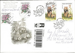 FDC 688 Czech Republic European Hamster, Hedgehog, Squirrel 2011 - Rodents