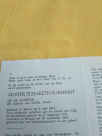 Doodsprentje Elisabeth Surmont / Spiere 6/5/1915 Brugge 13/11/1982 ( Zuster Alfreda / Zuster V. Liefde, Heule ) - Religione & Esoterismo