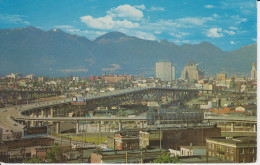 Granville Street Bridge And Skyline Vancouver BC Buildings Industrial Island  Granville Island The Province 8 Lane Bridg - Vancouver