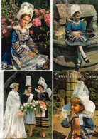32 Cartes Postales Costume De Bretagne - Collections & Lots