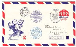 Tchècoslovaquie - Lettre De 1978 - Entier Postal - Oblit Praha - Vol Par Ballon Et Hélicoptère - - Storia Postale