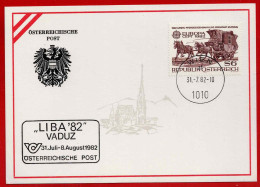 ÖPT - Ausstellungskarten - LIBA '82 - Vaduz  Mit Der Nr. 2 - 31.7. - 8.8.82 - Other & Unclassified