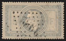 N°33, Napoléon Lauré, 5fr Gris-violet, Oblitéré, Signé JAMET - B/TB - 1863-1870 Napoléon III Con Laureles