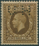Great Britain 1934 SG449 1/- Bistre-brown KGV Lightly Toned PERFIN MNH - Sin Clasificación