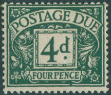 Great Britain Postage Due 1924 SGD15 4d Green MLH - Sin Clasificación