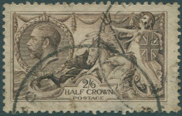 Great Britain 1913 SG400 2/6d Sepia-brown KGV Sea-horses Waterlow Print FU - Sin Clasificación