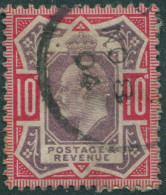 Great Britain 1902 SG254 10d Dull Purple And Carmine KEVII #1 FU - Sin Clasificación