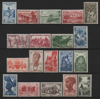 A OF - 1947/48 - Aspects De L' AOF   -  N°24 à 42 + 43/44 - Neufs * - MNH - Unused Stamps