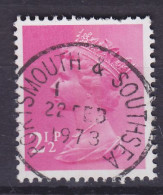 Great Britain 1971 Mi. 565 C, 2½p. QEII. Deluxe PORTSMOUTH & SOUTHSEA 1973 Cancel - Used Stamps
