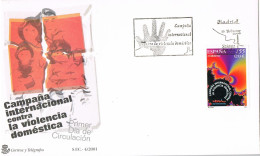 55573. Carta F.D.C. MADRID 2001. Campaña Internacional Contra Violencia Domestica - FDC