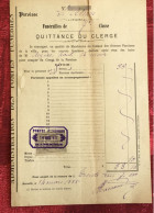 Rare 1888-Funerailles 7éC Quittance Clergé Religion Esotérisme-Décès-mortifère-Mort-Funèbre 22 R Falque Marseille-fiscal - Godsdienst & Esoterisme