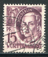 WURTEMBERG- Y&T N°5- Oblitéré - Württemberg