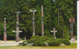 Stanley Park Totem Park Vancouver BC Indian Caved Totems Each Tell Heir Own Story Histoires, Périodes De Leur Vie.2 Sc. - Vancouver