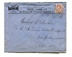 !!! 30 C MOUCHON PERFORE HH SUR LETTRE A EN-TETE HENRY HAMELLE - Storia Postale