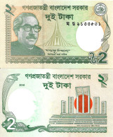 Bangladesh 2 Taka 2016 P-52e UNC - Bangladesch