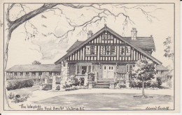 The Wayside 550 Foul Bay RD Victoria BC Pencil Drawing Edward Goodall  Illus. Résidence Personnes Agées Old Person 2sc - Victoria