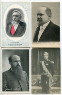 LOT 4 CPA * Président De La République FALLIÈRES L POINCARÉ L Député Gérault Richard L  S.M. ALBERT Roi Des Belges - Hommes Politiques & Militaires