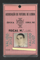 Portugal Carte Fiscale Association Football Lisbonne 1985 / 6 Official ID Card Soccer Game Inspector - Andere & Zonder Classificatie