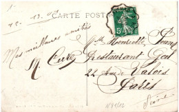 Cachet Convoyeur "Séverac A Rodez 1909" Semeuse Indice=3 Superbe Cp Montrozier - Paiement MANGOPAY Uniquement - Poste Ferroviaire