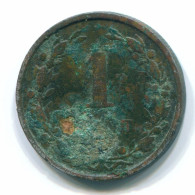 1 CENT 1899 NÉERLANDAIS NETHERLANDS Pièce BRONZE #S13687.F.A - 1 Centavos