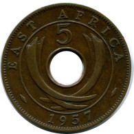 5 CENTS 1957 ÁFRICA ORIENTAL EAST AFRICA Moneda #AP874.E.A - Britse Kolonie