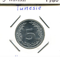 5 MILLIMES 1983 TUNESIEN TUNISIA Münze #AP817.2.D.A - Tunesië