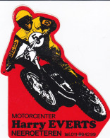 MOTOR RACES, MOTORSPORT : 2 STICKERS MOTORCENTER HARRY EVERTS - Andere & Zonder Classificatie