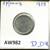 5 PFENNIG 1979 A DDR EAST ALEMANIA Moneda GERMANY #AW982.E.A - 5 Pfennig