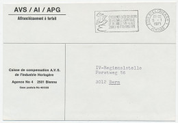 Cover / Postmark Switzerland 1971 Figure Skating - European Championships Zurich - Inverno