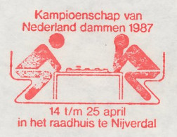 Meter Proof / Test Cover Netherlands 1987 Dutch Draughts Championship 1987 - Nijverdal - Unclassified